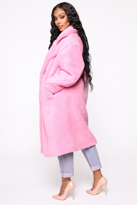 Pink fur on sale coat fashion nova
