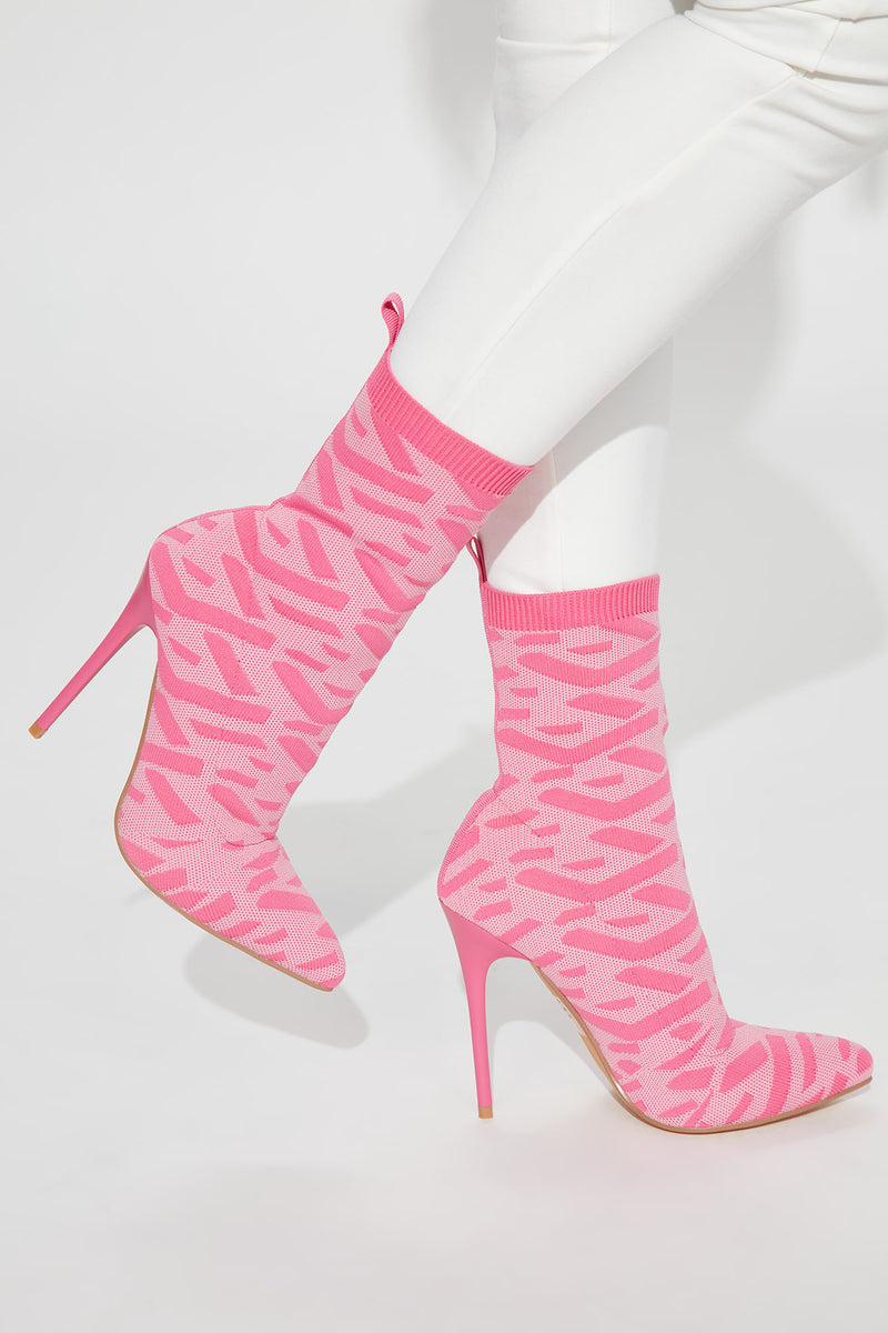 Out Of My Mind Booties - Pink/combo | Fashion Nova, Shoes | Fashion Nova