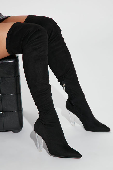 Fashion nova cheap clear boots