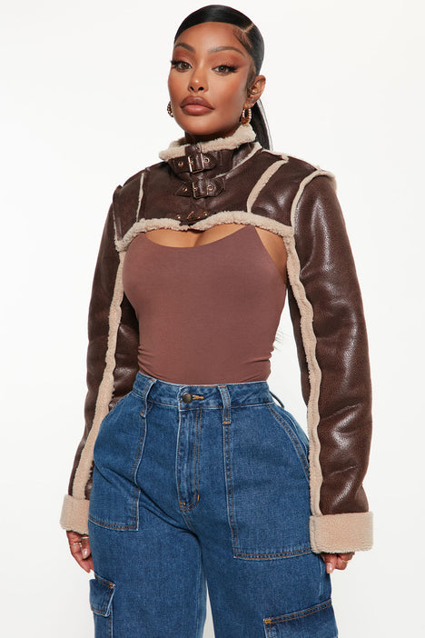 Cropped jacket 2025 fashion nova