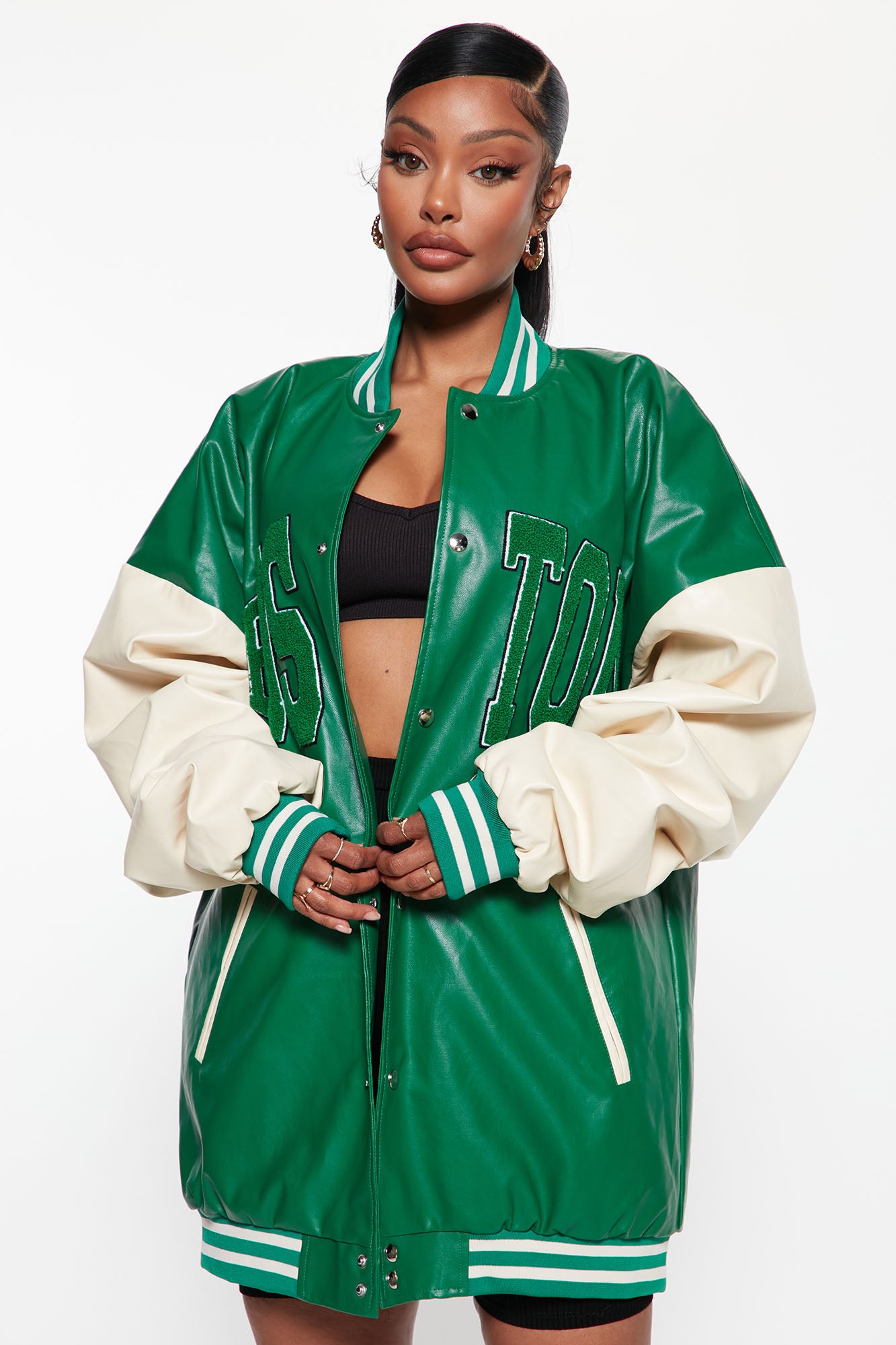 Fashion nova green discount jacket