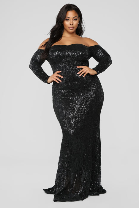 Got Class Sequin Gown Black Fashion Nova Dresses Fashion Nova