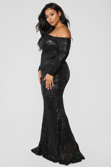 Got Class Sequin Gown Black Fashion Nova Dresses Fashion Nova