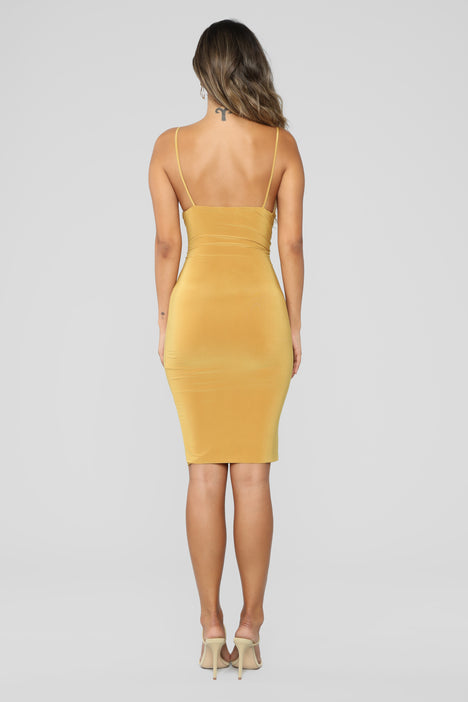 Anne Marie Midi Dress Mustard