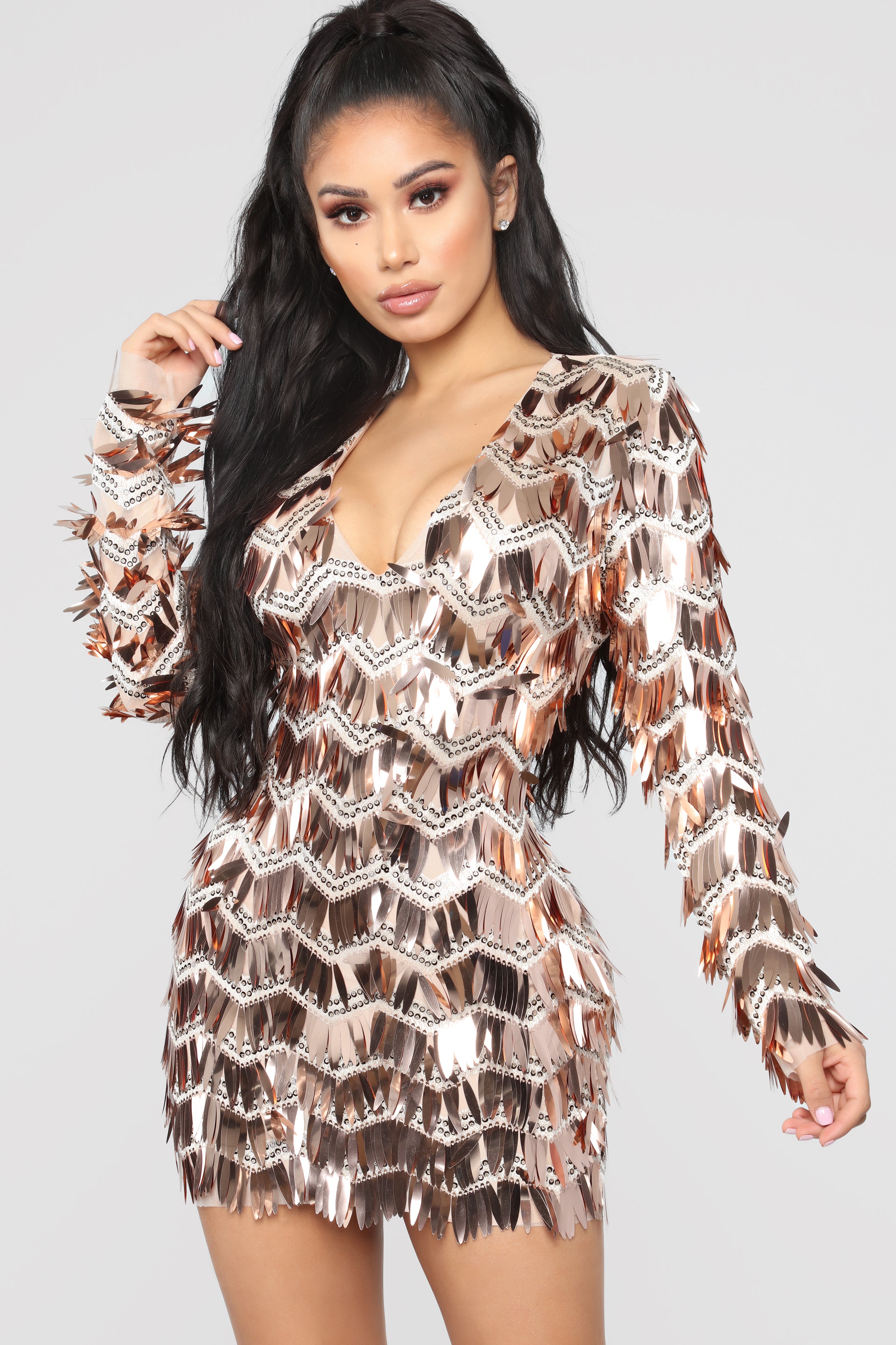Glammed up sequin on sale dress