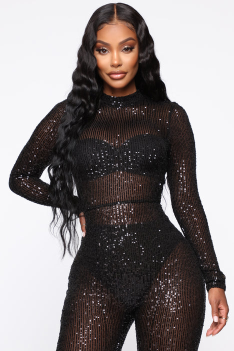 She's a star best sale sequin jumpsuit