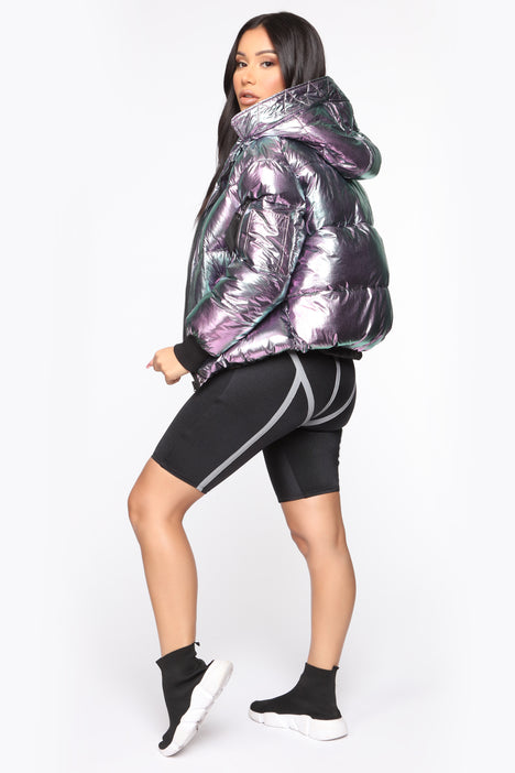Cold Streets Puffer Jacket Iridescent