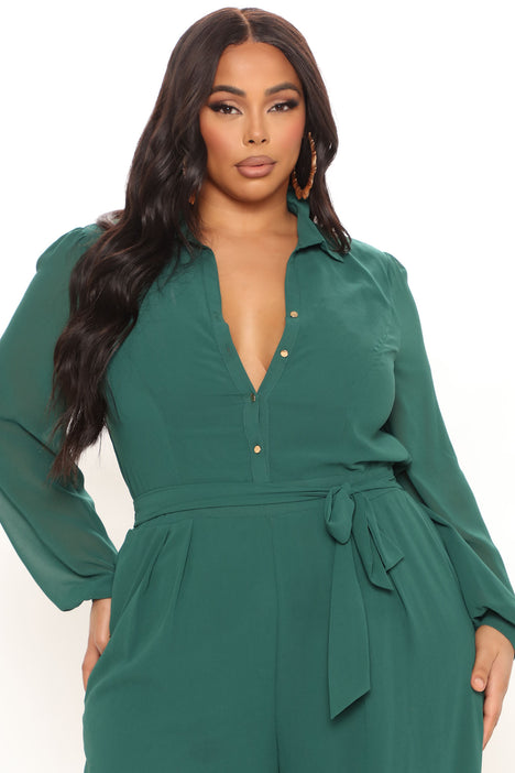 Hunter green romper 2025