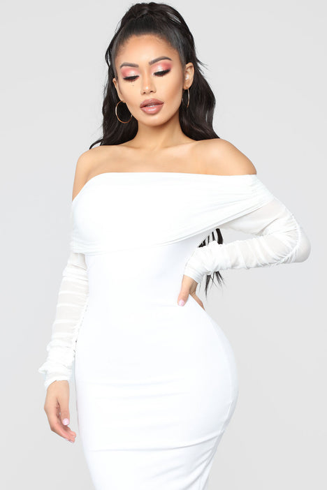 White online date dress