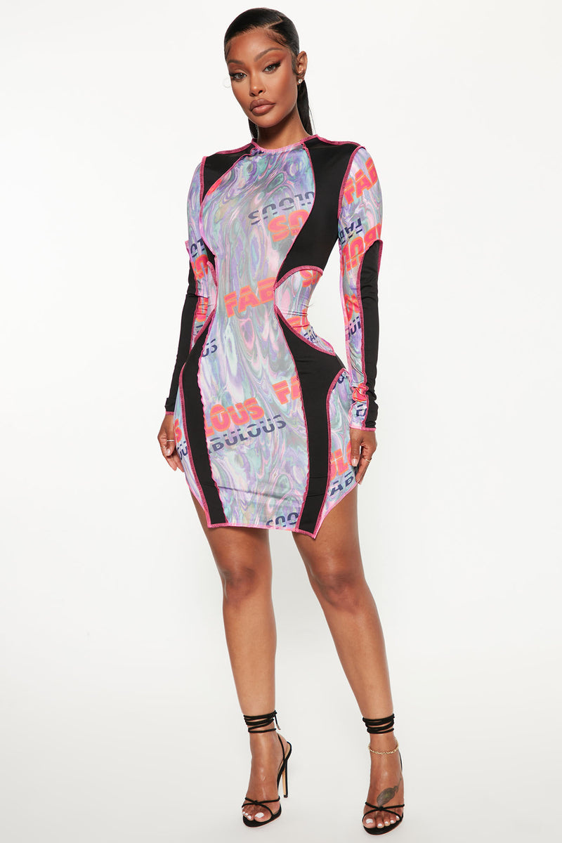 Living On The Edge Mini Dress - Multi Color | Fashion Nova, Dresses ...