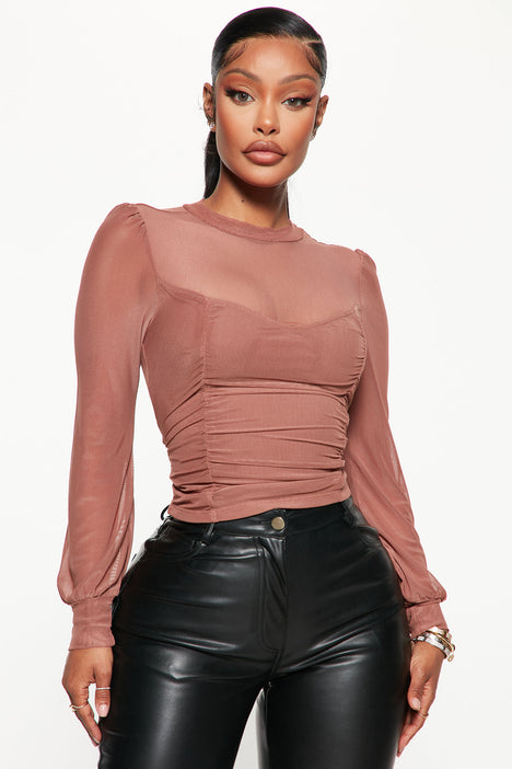 Fashion nova sheer top deals