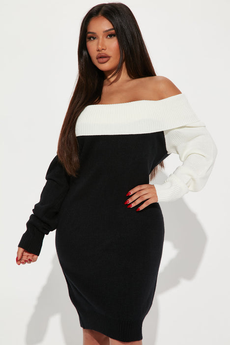 Fashion nova white sweater dress online