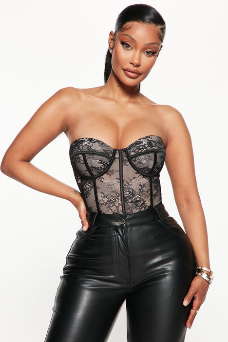 Lace corset bodysuit sales