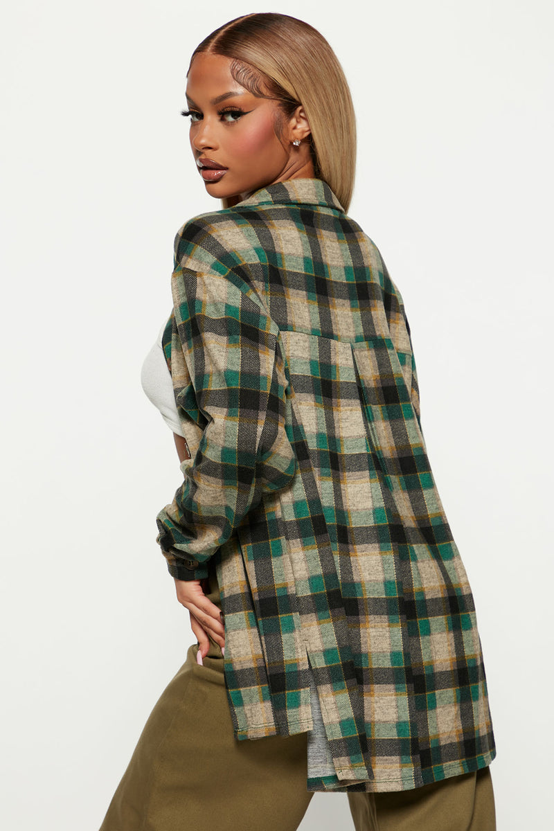 Kristy Knit Plaid Shirt - Green/combo | Fashion Nova, Knit Tops ...