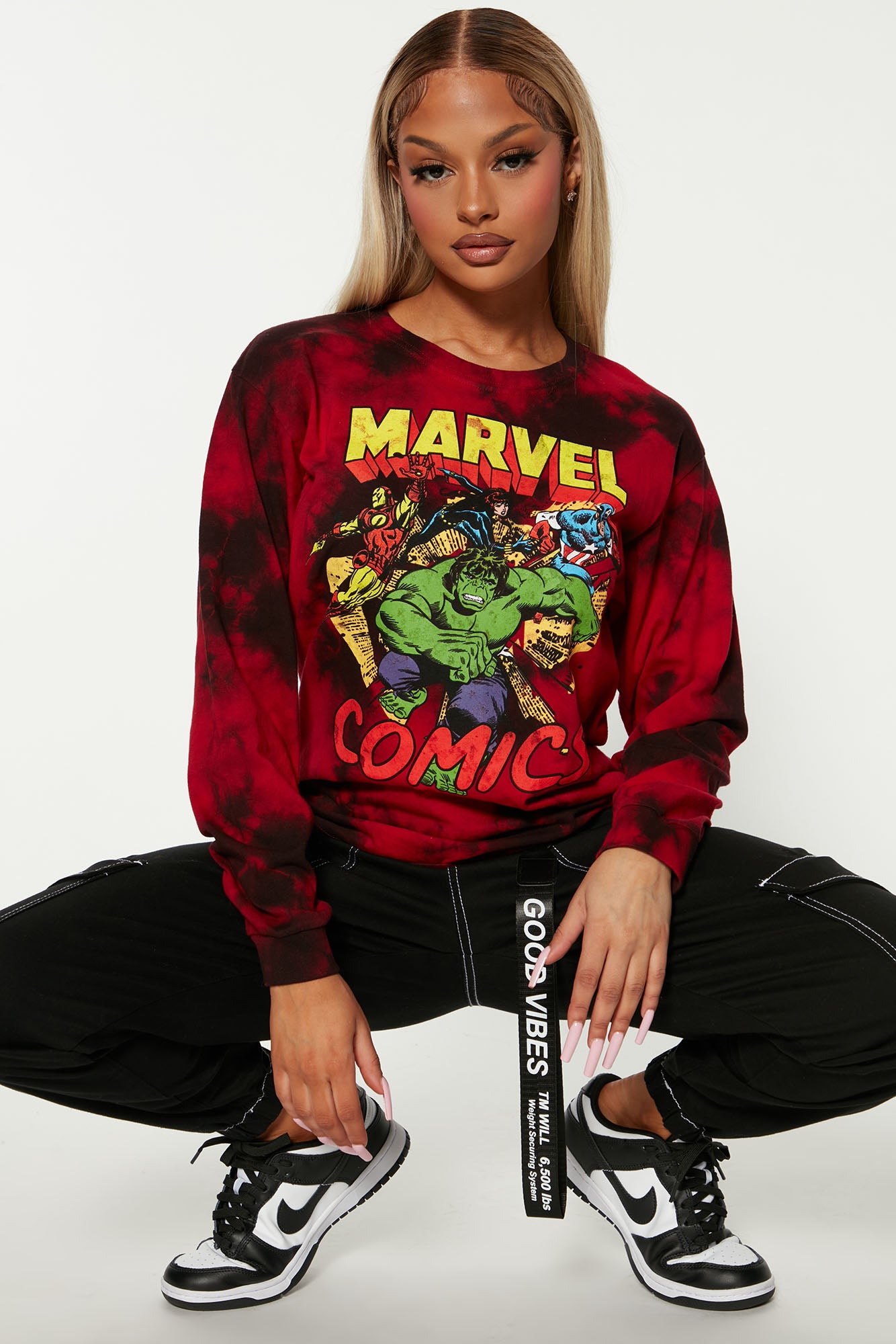 tie dye marvel hoodie