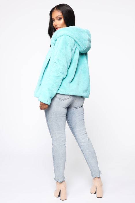 Aqua sales fur jacket