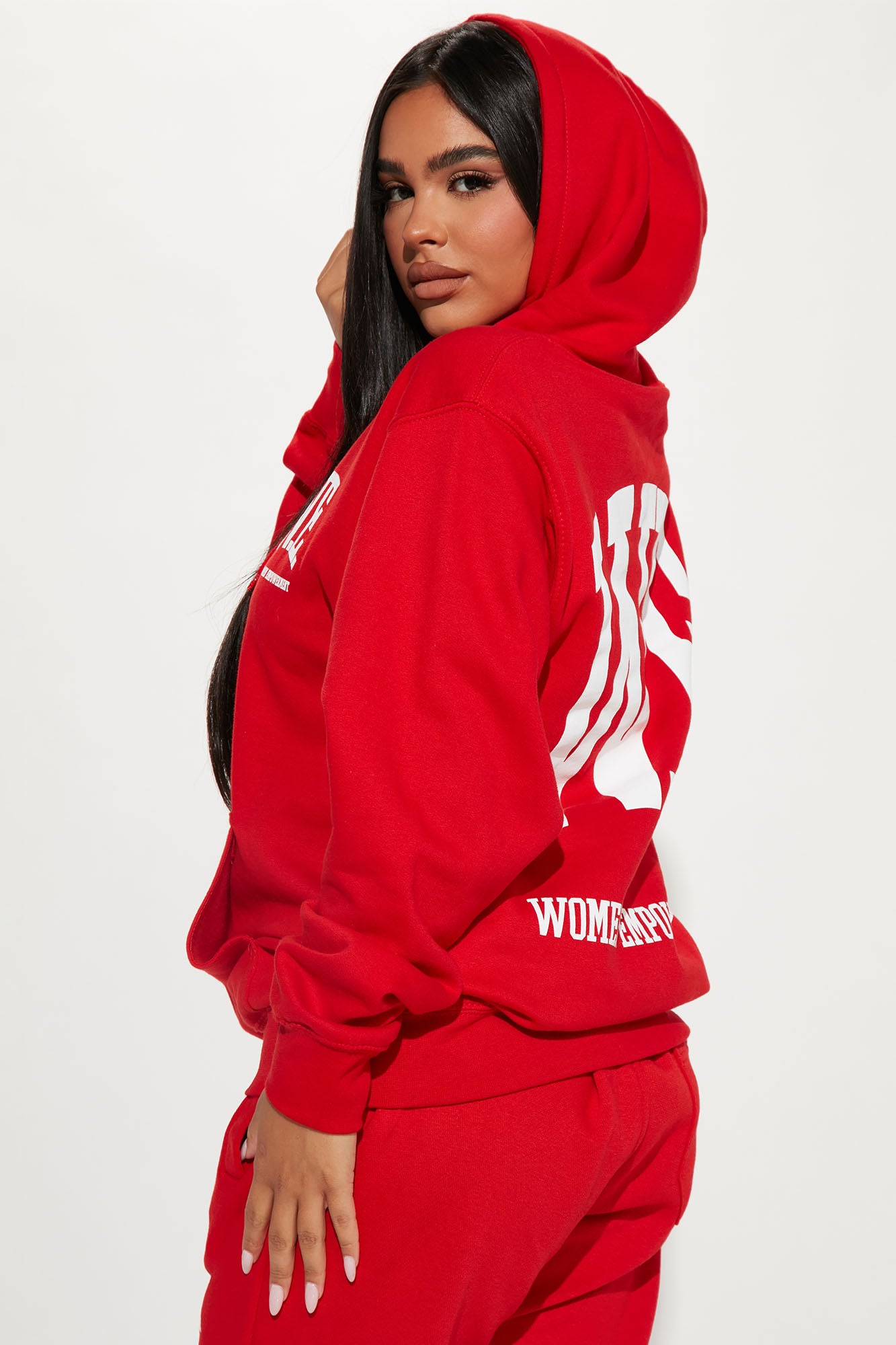 Fashion nova clearance red hoodie