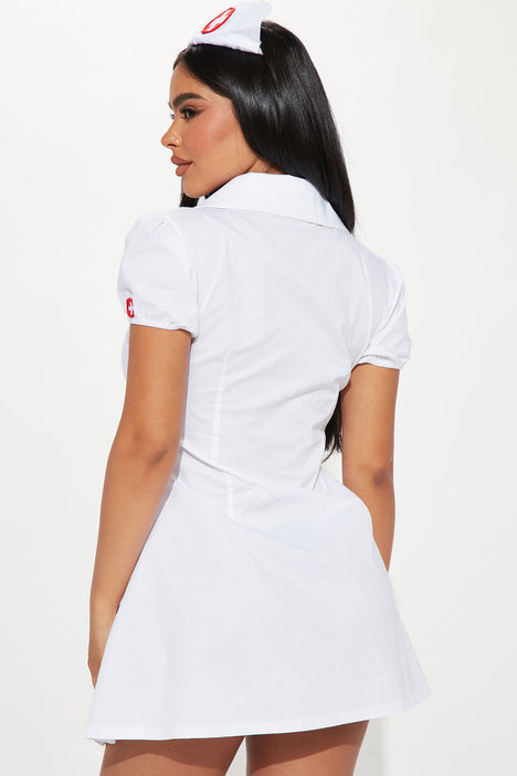 Heart To Heart Nurse 3 Piece Costume Set - White/combo