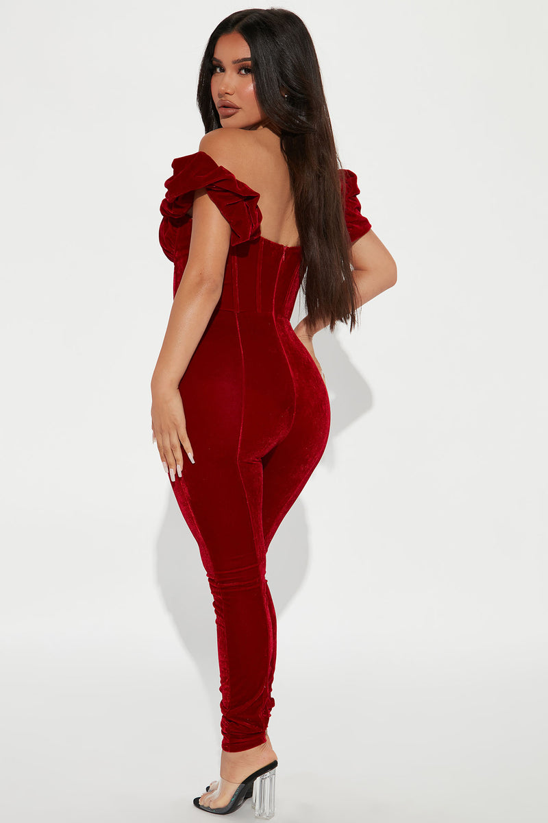 Vivian Velvet Jumpsuit - Red | Fashion Nova, Jumpsuits | Fashion Nova
