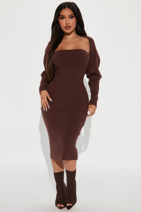 Off the shoulder hotsell sweater dress fashion nov