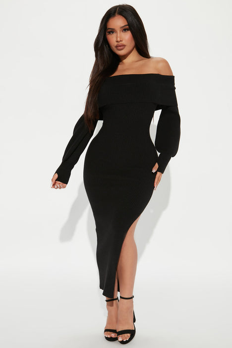 black dress with sparkly sleeves Long Sleeve Wedding Ball Gown – Lisposa Stord-21-08-25 Size:Straight Size (XXS-XL) SHEIN Privé Women's Black