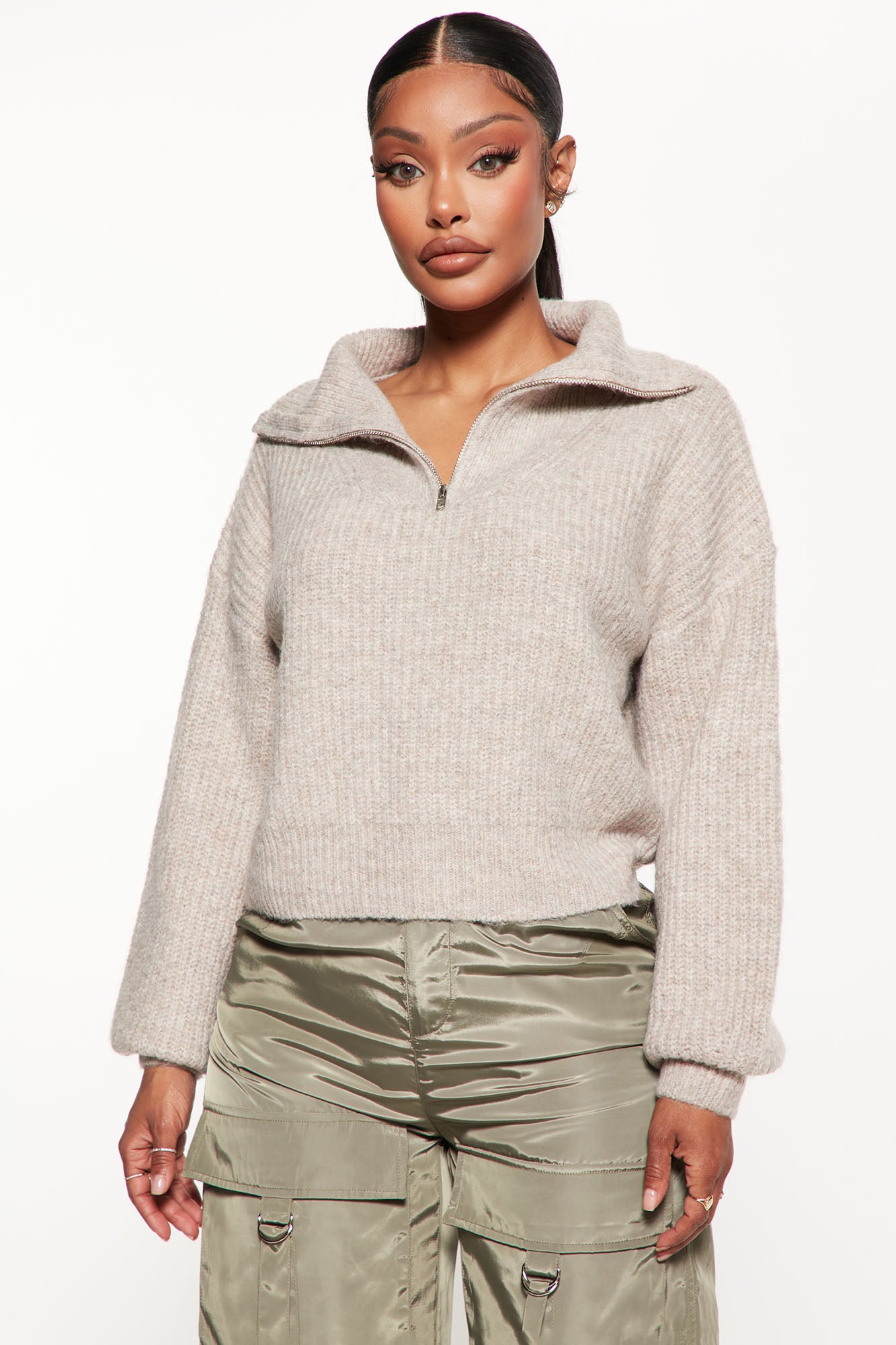Quarter zip best sale sweater womens