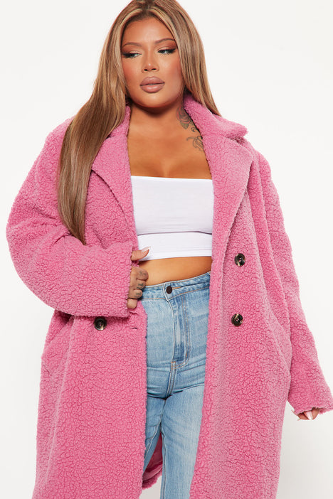 Hot pink clearance teddy jacket
