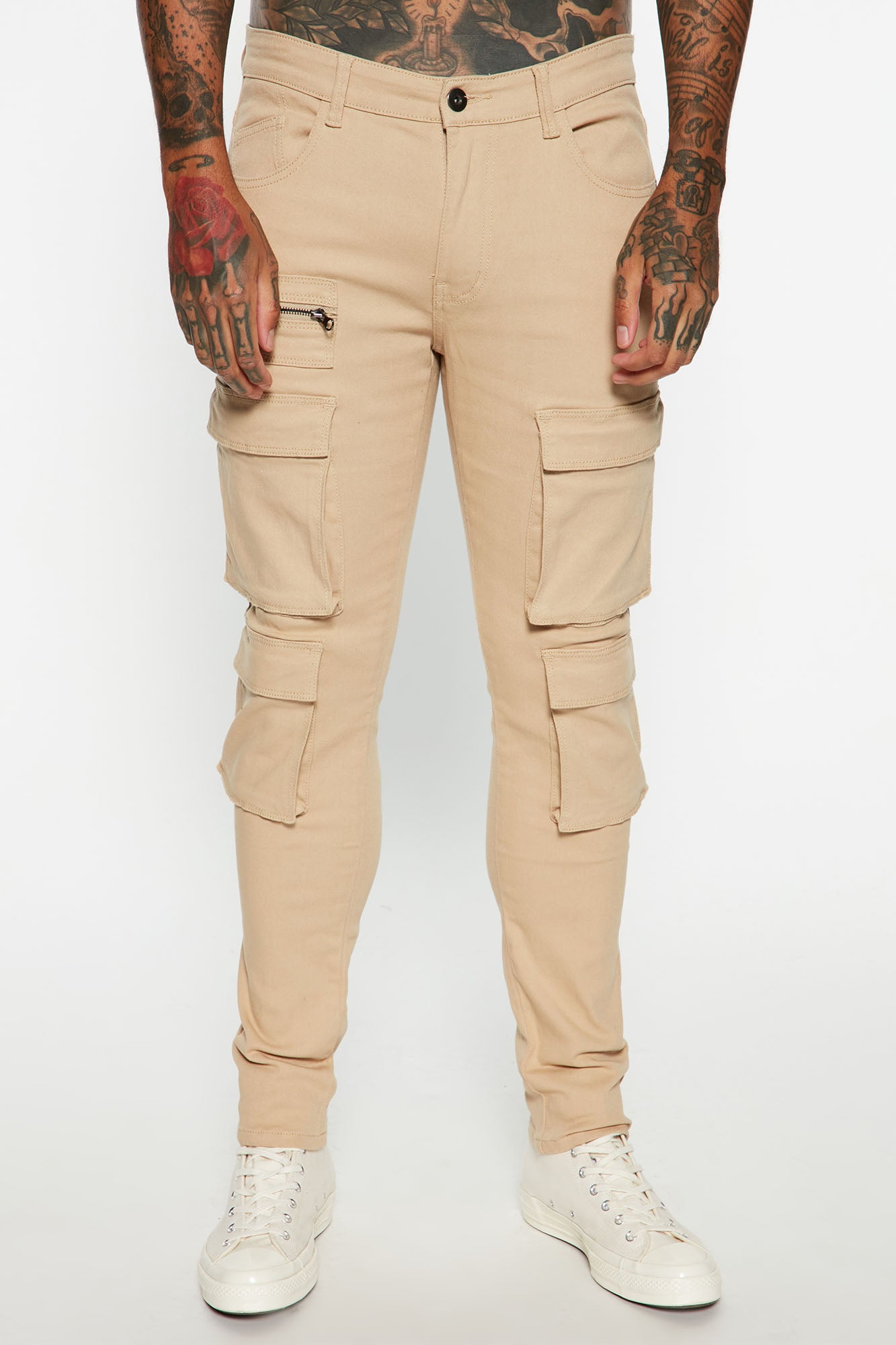 Got To Go Cargo Skinny Pants Khaki Fashion Nova Mens Pants