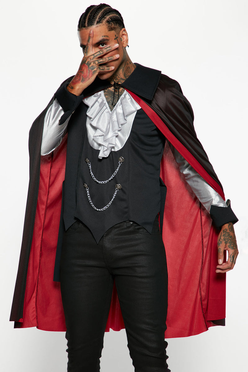Vampire Boss 2 Piece Costume Set - Black/combo | Fashion Nova, Mens ...
