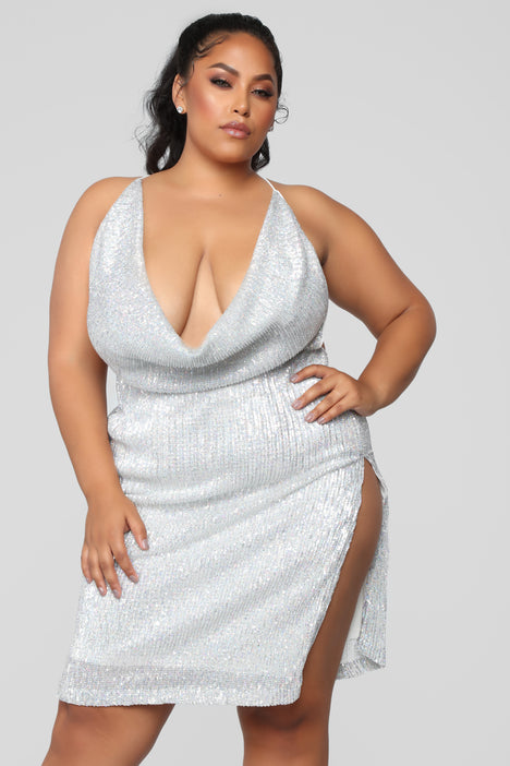 Dirty Martini Sequin Dress Silver