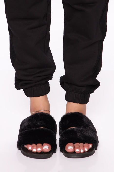 Fur slides fashion best sale nova