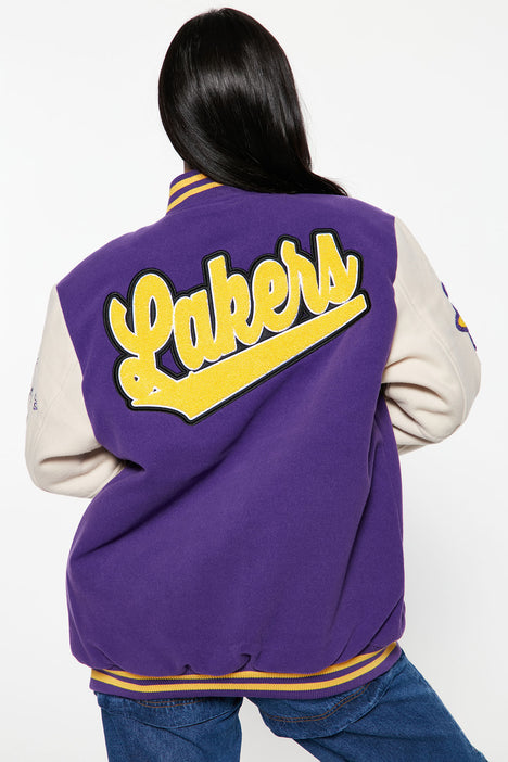 Los Angeles Lakers Letterman Jacket - Purple/combo, Fashion Nova, Jackets  & Coats