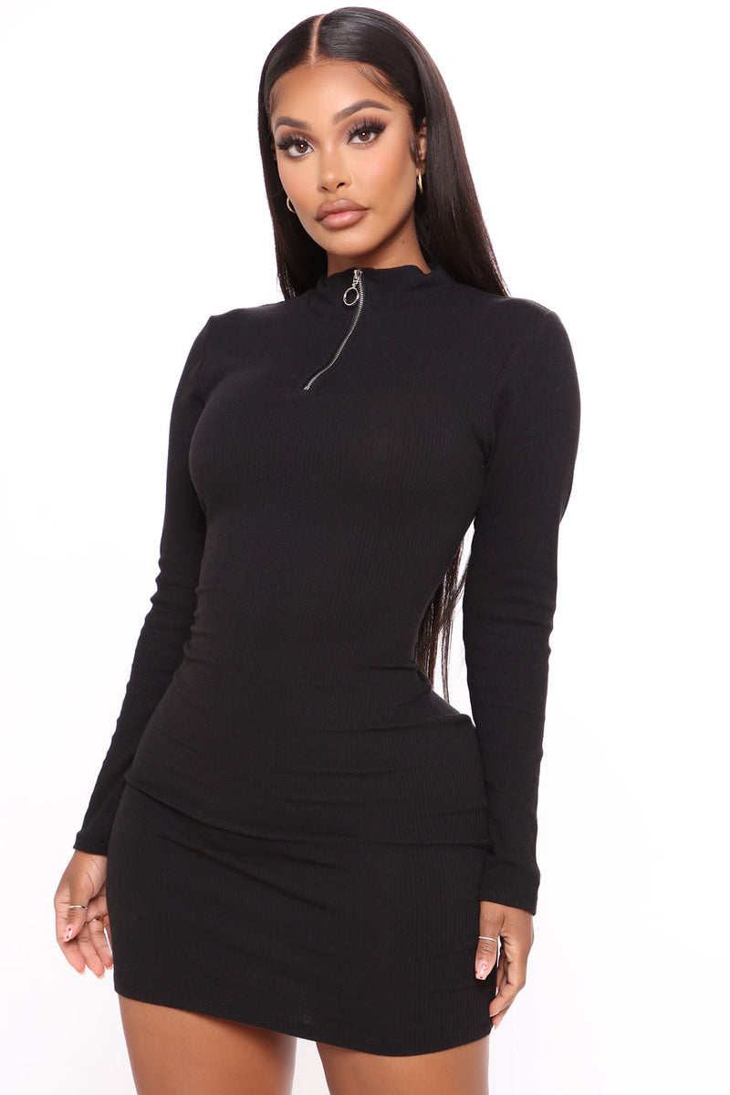 Woman Like Me Ribbed Mini Dress - Black | Fashion Nova, Dresses ...