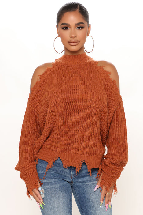 Fashion nova distressed sweater sale