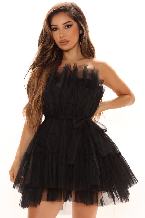 Fashion nova black tulle skirt clearance