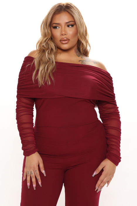 Kendall ruched top jumpsuit fashion nova