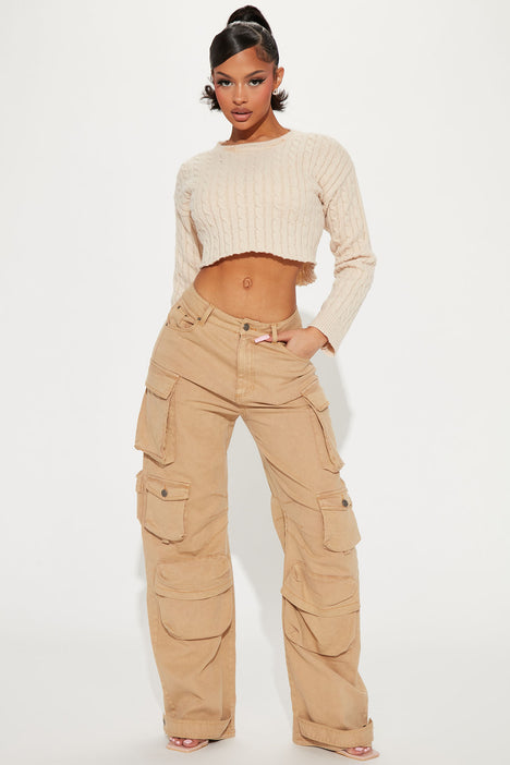 Courtney Cargo Jeans Khaki