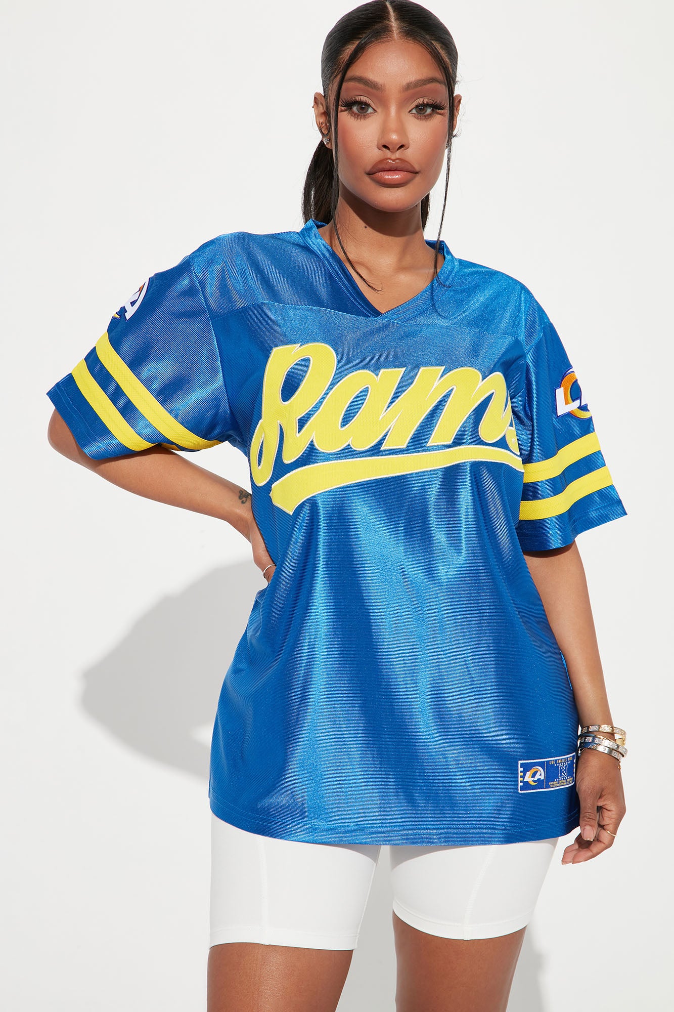 Los Angeles Rams Mesh Top - Blue, Fashion Nova, Screens Tops and Bottoms