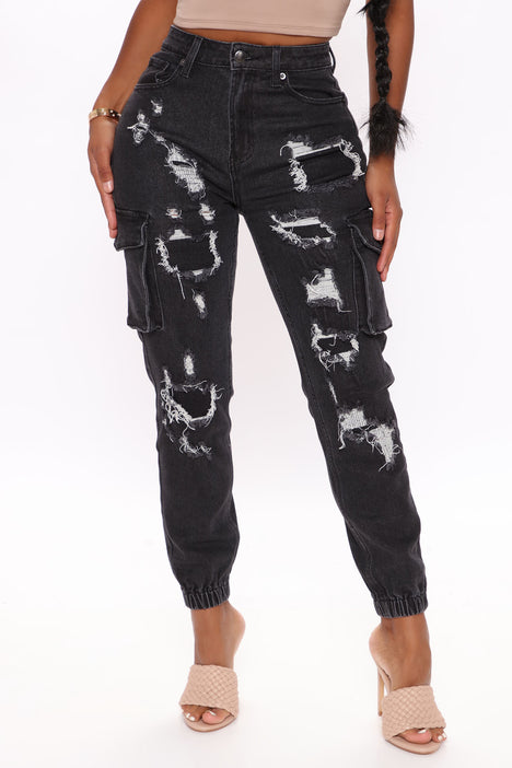 Ripped shop cargo joggers