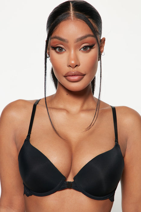 Both Ways Lace Back Push Up 2 Pack Bras Black Red