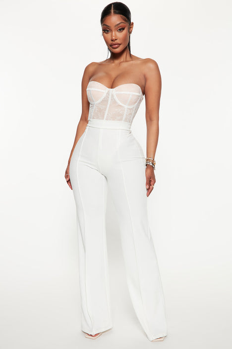 White pants bodysuit sale