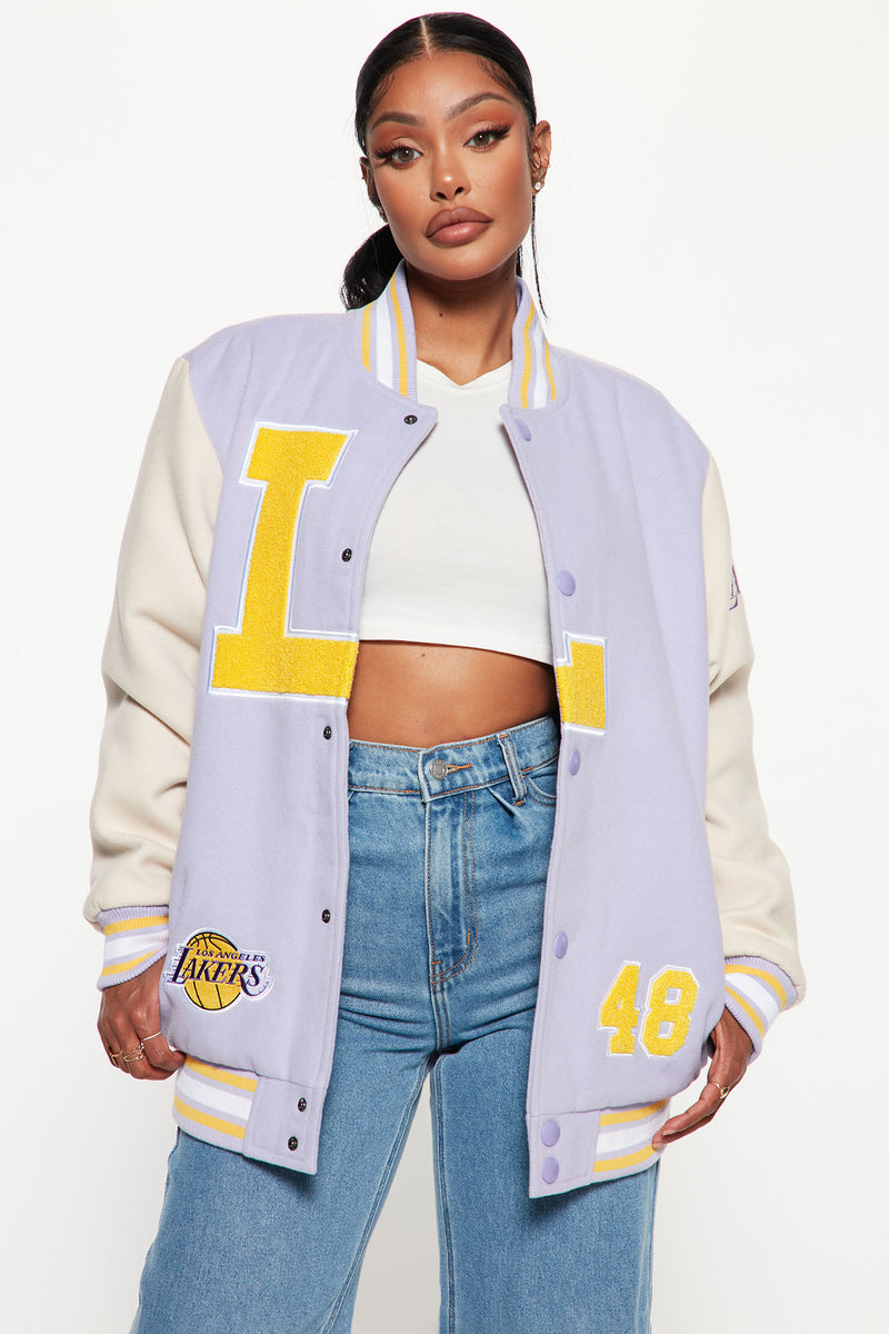 Lakers Varsity Jacket - Lavender | Fashion Nova, Jackets & Coats ...