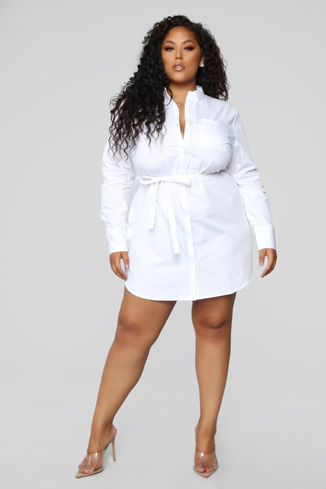 Fashion nova plus cheap size white dress