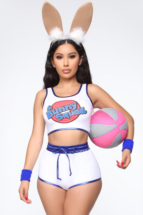 Basketball Hoop Bunny 5 Piece Costume Set - Blue/combo, Fashion Nova,  Womens Costumes