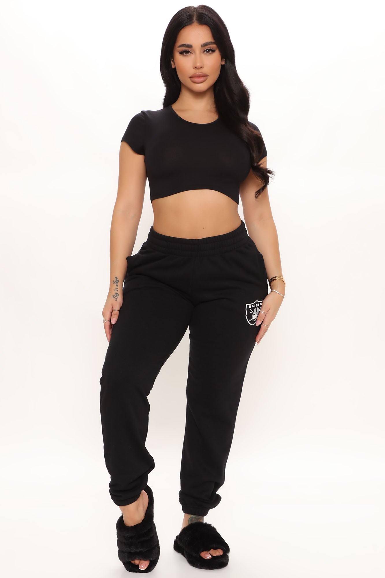 NFL Best Of The Rest Raiders Sweatpants - Black, Fashion Nova, Pants