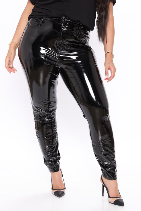Vinyl womens best sale pants