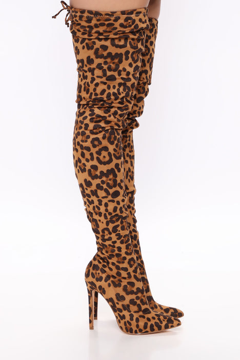 Vicky Over The Knee Boot Leopard Fashion Nova Shoes Fashion