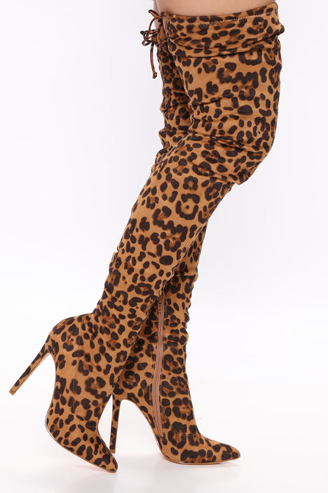 Vicky Over The Knee Boot Leopard