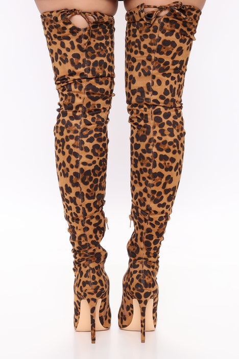 Vicky Over The Knee Boot Leopard Fashion Nova Shoes Fashion