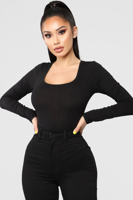Briana Long Sleeve Top Black
